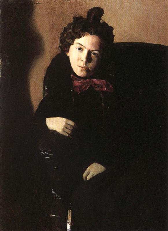 Konstantin Somov Portrait of the artist anna ostroumova Sweden oil painting art